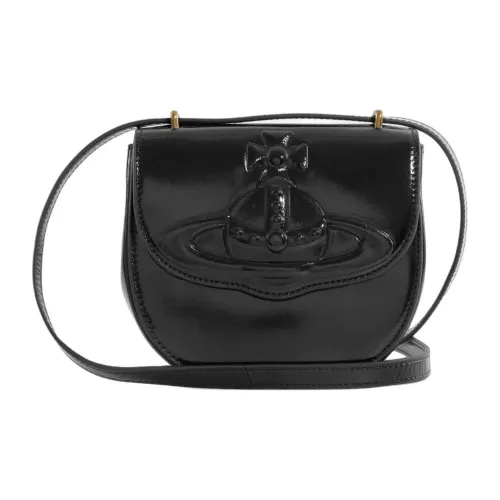 Vivienne Westwood Кожа Saddle Сумка Портативная Сумка через плечо Сумка через плечо Женская Черная