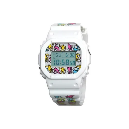 CASIO G Squad Series Keith Haring x G SHOCK Collection Кварцевый механизм Часы Женские Белый циферблат