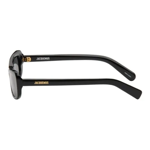 Jacquemus Металлический Ацетат Прямоугольные Солнцезащитные Очки Женские Черные
