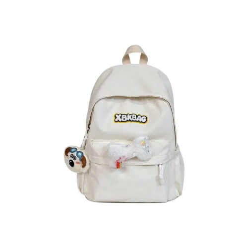 Single Warehouse Нейлон Рюкзак Большой Унисекс Экрю Черный Желтый Светло-зеленый Светло-синий