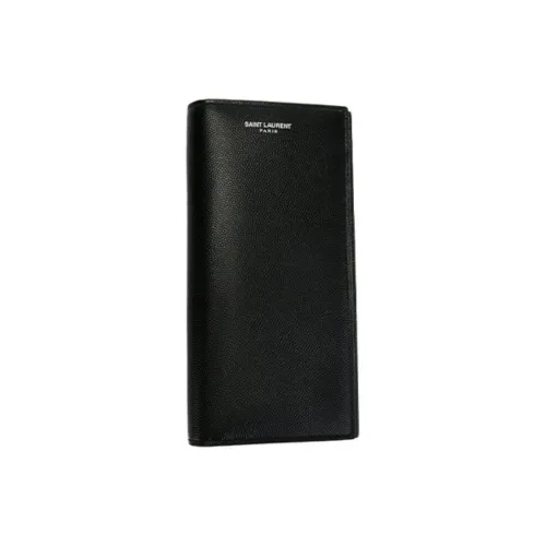SAINT LAURENT Рельефная тисненая кожа кошелек мужской черный