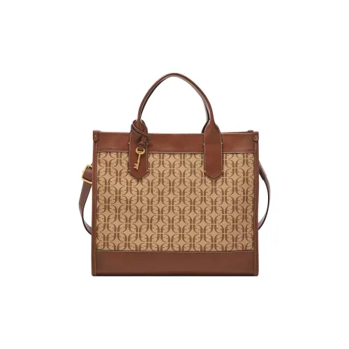 FOSSIL Полиуретан Тоут Сумка Сумка для покупок Сумка через плечо Сумка Женская Коричневая