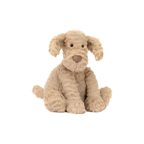 JELLYCAT Dog Collection Животные UDDLEWUDDLE Волна Мех Щенок Коричневый Куклы Плюшевая кукла 23 см Высота в сидячем положении