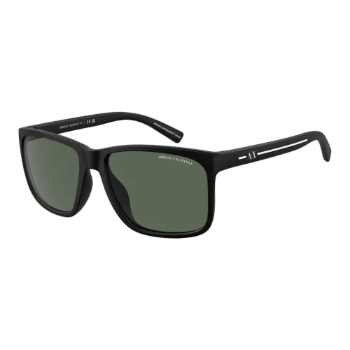 ARMANI EXCHANGEAE Пластик Квадратные Солнцезащитные очки Унисекс Черный