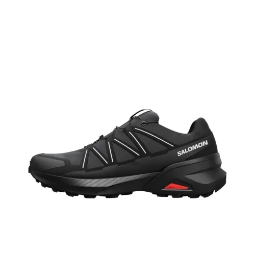 Кроссовки для бега Salomon Collaboration Speedcross Peak, низкий топ, черный/серый, мужской