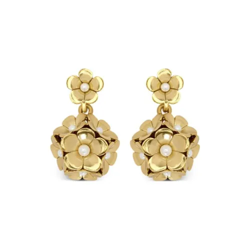 Серьги Oscar De La Renta из латуни с эмалевым покрытием женские золотые