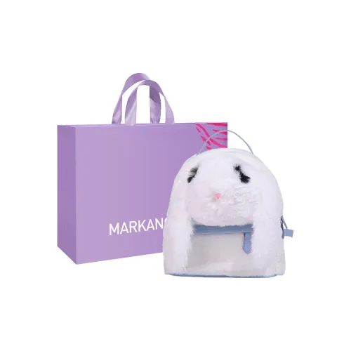 MARKANGARO Шерстяной рюкзак маленький женский белый розовый