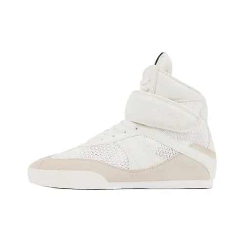 Chloe KICK Высокий Топ Повседневная Обувь Унисекс Экрю