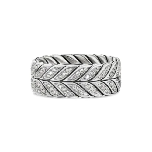 David Yurman Серебряные кольца мужские серебристо-белый