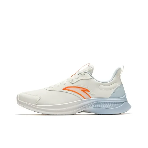 ANTA Hydrogen Run Slip-resistant Abrasion-resistant Low Top Casual Running Shoes Men's White Blue Orange ANTA Hydrogen Run Противоскользящий Устойчивый к истиранию Низкий Топ Повседневные Беговые Кроссовки Мужские Белый Синий Оранжевый