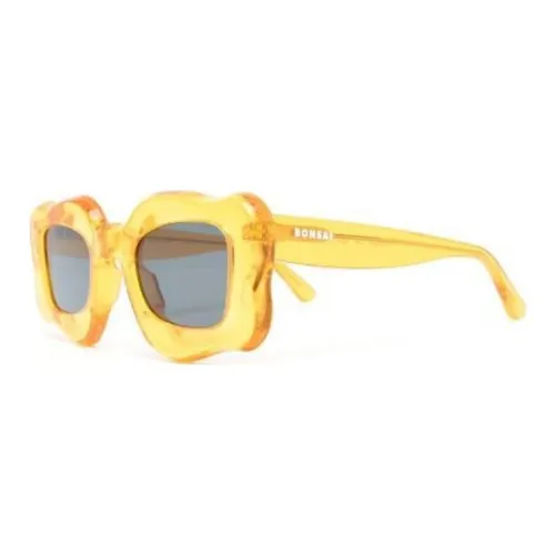 BONSAI STUDIO PVC Поливинилхлорид Нерегулярная форма Солнцезащитные очки Мужской Апельсин