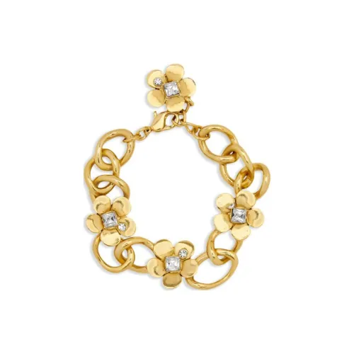 Оскар де ла Рента Кристалл Металл Браслеты Женские Золото