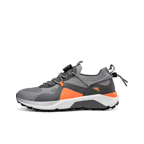 Kinglake Амортизаторы Shock Slip-resistant Abrasion-resistant Низкий топ Повседневные Беговые кроссовки Мужские Серый Оранжевый