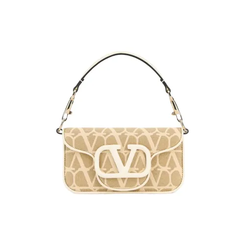 Valentino Canvas Bag Single Shoulder Bag Women's Beige