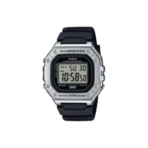 CASIO Кварцевый механизм Смольный ремешок Часы для мужчин Серый циферблат