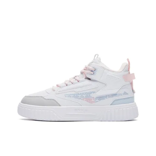 Erke Subjugate Теплоизоляционные Устойчивые к Износу Высокие Кроссовки для Скейтбординга Женские True Белый Абрикос Розовый