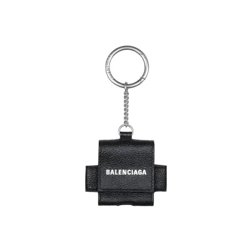 Balenciaga Рельефная Телячья Кожа Чехол для Наушников Женские Черный