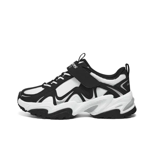 Skechers Kids Casual Low Top Черный/Белый Школьный