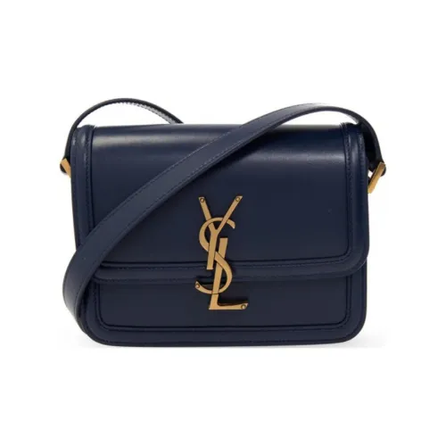 SAINT LAURENT Solferino Сумка через плечо из коровьей кожи маленькая женская морской синий