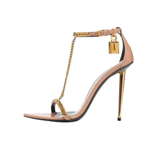 TOM FORD One Ремень Сандалии 10,5 см Женские Нюдовый