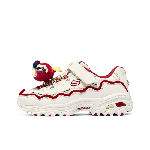 Skechers Kids' Кэжуал Низкий Топ Белый Красный Школьный