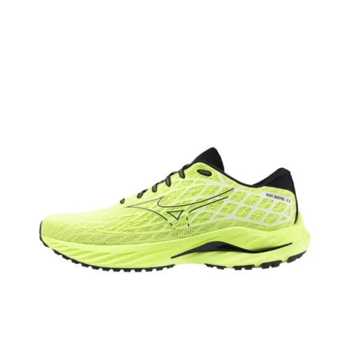 Mizuno Wave Inspire 20 Противоскользящие устойчивые к истиранию низкий топ беговые кроссовки мужские зеленый черный