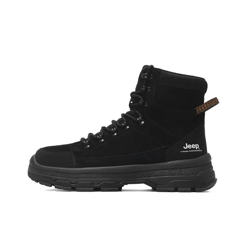 JEEP Высокие кеды Уличная обувь Мужская Черная
