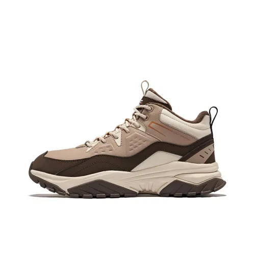 Erke Casual High Top Beige Brown Men's