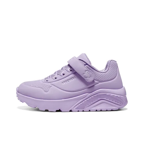 Skechers Uno Lite Амортизация Износостойкий Низкий Топ Детская Беговая Обувь Фиолетовая