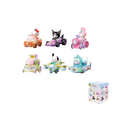 TOP TOY x Sanrio Экстра Маленький Автомобиль Команда Слепые Коробки Один Mystery Коробка Целая Коробка 6 шт