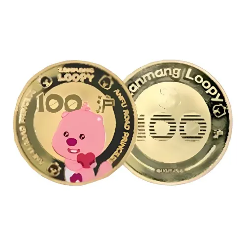 Zanmang Loopy Zanmang Loopy The Beaver 18K золото Покрытый Памятная Золотая Монета Мерч по IP