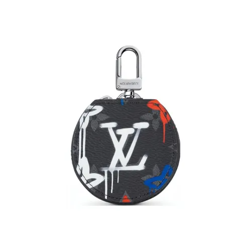 LOUIS VUITTON Кожа Панелированная Холст Чехол для наушников Мужской Серый