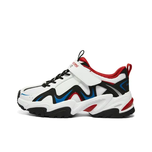 Skechers Kids Casual Low Top Белый/Синий/Красный Школьный