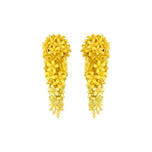 OSCAR DE LA RENTA Полиэстер Серьги Женские Желтые