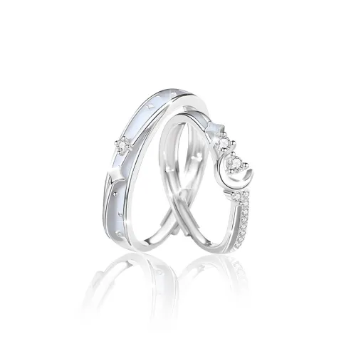 FOREVER MELODY Циркон Кольца Унисекс Серебряный