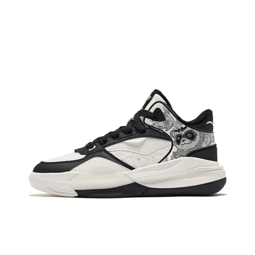 Erke Battery Panda 3V2 Slip-on Resistant Abrasion-resistant Low Top Skateboard Shoes Women's Microcrystalline White Jet Black