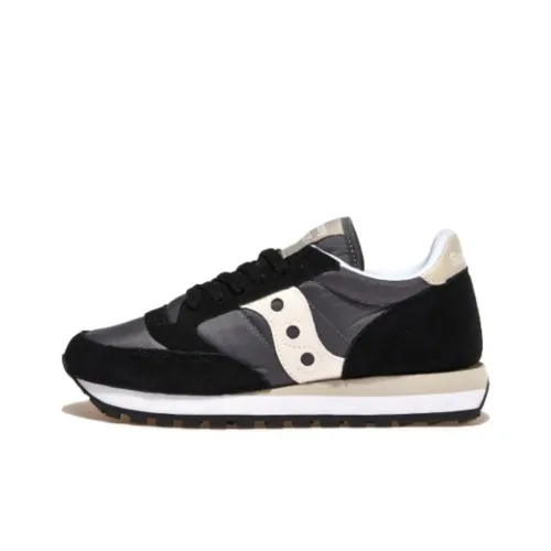 Saucony Jazz Original Slip-Resistant Abrasion-Resistant Low-Top Беговые кроссовки Женские Черные