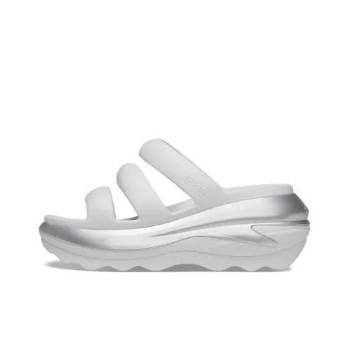 Crocs Слипоны Женские Белые Серебряные