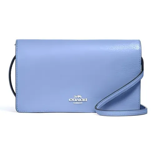 COACH Anna Pebble Кожа Сумка через плечо Маленькая Женская Haze Синий