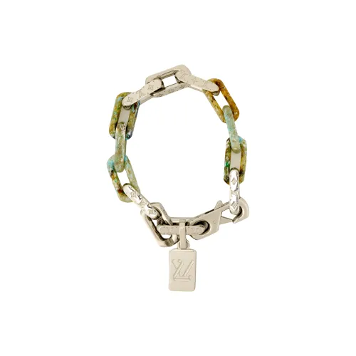 LOUIS VUITTON Металл Кубинская цепь Мужской Зеленый Серебряный