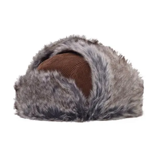 New Era Вельветовые шапки-ушанки унисекс коричневые