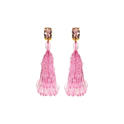 Oscar De La Renta Серьги из стекла женские розовые