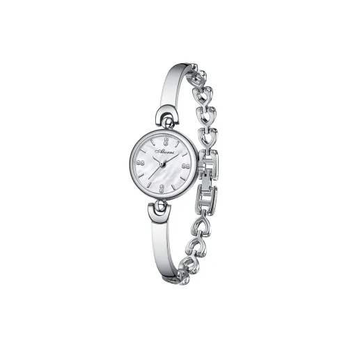 ABORNI Gift Box Set Кварцевый механизм Нержавеющая сталь Ремешок Часы Женские часы Белый циферблат