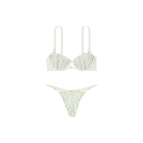 Victoria's Secret Комплект нижнего белья Женское Белое Вышивка