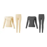 Женский комплект из 2 предметов (Кожа + Черный)