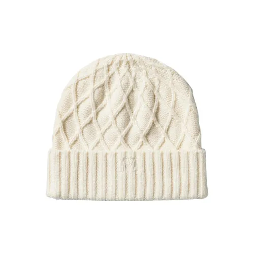 UNIQLO Акрил Полиамид Овечья шерсть Эластан Шапки-бини Унисекс Айвори Черный