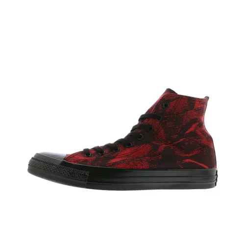 Конверс All Star Износостойкий и Легкий Высокий Топ Кеды Унисекс Красный Черный