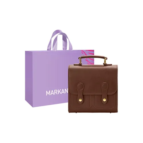 MARKANGARO ПУ (полиуретан) Маленькая квадратная сумка сумка рюкзак среднего размера женский черный кофейный