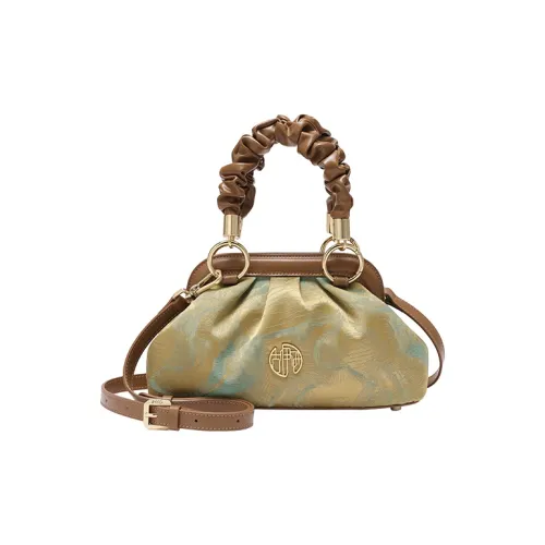 Ancient Yi Xi Полиэстер Сумка через плечо Сумка Маленькая Женская Корица Светло-коричневый