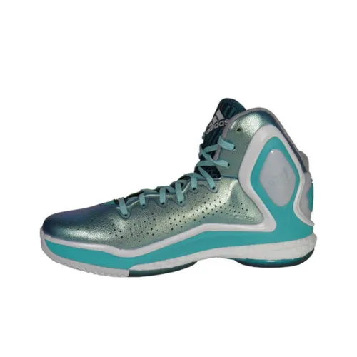 Adidas D Rose 5 Slip-resistant Abrasion-resistant High Top Basketball Shoes Men's Blue Adidas D Rose 5 Противоскользящие устойчивые к истиранию высокие топы баскетбольные кроссовки мужские синие